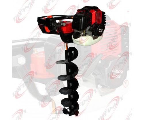  49cc 2.3HP Gas Powered Earth Post Hole Ice Digger w/250mm x 30" Earth Auger Bit